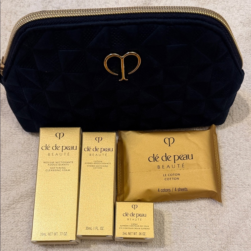 Clé de Peau Skincare Set with Gold and Black Accents